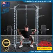 Power Rack Squat Cage Stands w Lat Pulldown Home Gym