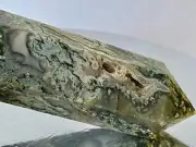 3.5"- "Distinctive/Top Grade"~MOSS AGATE In QUARTZ Tower Point Obelisk M1391