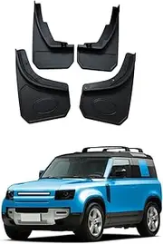 YLOXFW Car Mud Flaps Mudguard Fender for Land Rover Defender 90/110/130 2020-2024 Front and Rear Mudflaps Splash Guards Heavy Duty Fender Flares 4-PC Auto Accessories,Send 1 Car Wash Towel,90/110