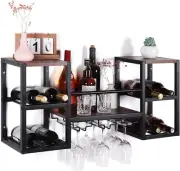 Vinera Flotante Botellas De Vinos Pared Copas De Vino Wall Wine Rack Holder NUEV