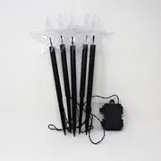 Christmas Pathway Solar Lights Decorative Garden Display LED Light 5 Pieces Warm Lights (Stars)