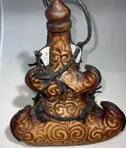 Rare Russian Kyrgyz/Kazakhstan Leather Flask Water Bottle Traditional Handmade