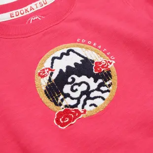 江戶勝 富士窗景厚長袖T恤(玫瑰紅)-女款