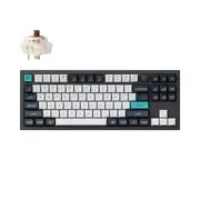 Keychron Q3 Max QMK/VIA Wireless TenKeyLess RGB Hot-Swap Fully Assembled Knob Carbon Black Custom Mechanical Keyboard - Gateron Jupiter Brown Switch [KBKCQ3MM3]