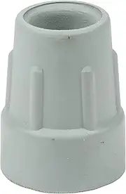 Qty: 4x 22mm Heavy Duty Rubber Ferrules Tips For Walking Sticks Crutches Zimmer Frames - Grey - By Lifeswonderful