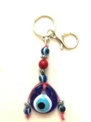 Evil Eye Protection Bead KeyChain RED