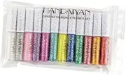 Healvian Shiny Glitter Eye Shadow Set 12pcs Liquid Eyeliner Anti-sweat Breathable Formula for Women
