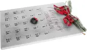 GOOHOCHY Christmas Countdown Advent Calendar Wreath Rustic Wooden Xmas Countdown Decor with Charming Design for Holiday Parties Until Christmas for Home Decor