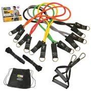 GoFit Mega Pro Portable Gym/Sports Fitness Training Workout Resistance Tubes Set
