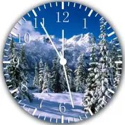 Forest in the Snow Frameless Borderless Wall Clock Nice For Gifts or Decor W344