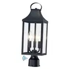 18.62'' Dusk to Dawn Post Light Outdoor, Large 3-Light Lamp Post Light
