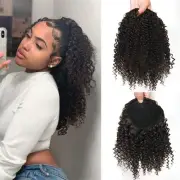 Afro Kinky Curly Ponytail Extension Curly Drawstring Ponytail Hair Piece Curl...