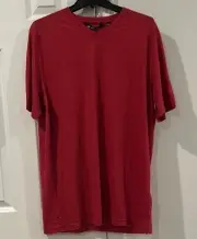 NWT Travis Mathew Red Striped Vneck T-shirt Men’s XL