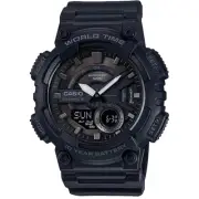 Casio AEQ110W-1BV, Telememo 30 Watch, 100M, 3 Alarms,Chronograph,10 Year Battery