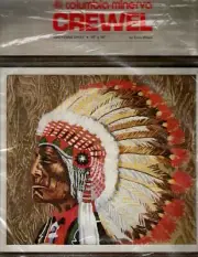 NOS 1975 COLUMBIA-MINERVA CREWEL CHEYENNE CHIEF KIT 18" X 16"