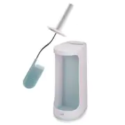 Joseph Joseph Flex Store Cleaning Bathroom Toilet Brush w/ Caddy/Holder Blue/WHT