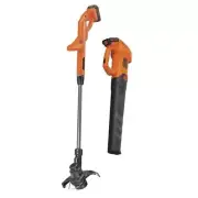 20 Volt Cordless String Trimmer Leaf Blower Combo Kit Lawn Grass Weed Cutter