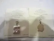 HALLMARK KEEPSAKE Silver plated GIRL & FOOTPRINT charms NEW
