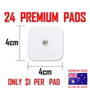 TENS MACHINE REPLACEMENT PADS - 4cm x 4cm x 24 TENS EMS PADS @ ONLY $1 PER PAD