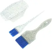 ADOCARN 1Set Hair Dye Brush Set with Mixing Bowl Salon Tint Brush for Easy DIY Hair Coloring Flexible Bristles for Smooth Application Suitable for Home Use