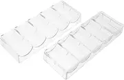 Hohopeti Elegant Acrylic Poker Chip Case 100 Chips Capacity for Efficient Home Party