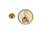 pins pin's badge metal lapel hat button chisel hairdresser