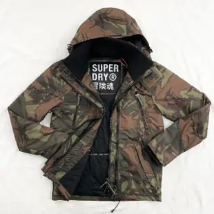 【Superdry】叢林設計 男外套 迷彩 防風衣 連帽 外套 三拉鍊 防風外套 平輸品(防風外套)