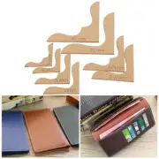 8Pcs Acrylic Wallet Corner Template Flower Pattern Decoration Stencil DIY