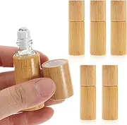 FOYTOKI 5Pcs Essential Oil Bottles Travel Roller Bottles for Perfumes Natural Oils Safe Durable Design for Daily Care and Aromatherapy