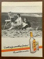 1983 Gordon's Dry Gin Vintage Print Ad/Poster Retro 80s Pop Art Bar Décor
