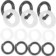 Totority 48Pcs Guitar Strap Lock Non Slip Safety Pads Guitar Strap Parts Guitar Accessory Washers for Secure Guitar Strap Installation