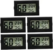 5pcs Digital Hygrometer Inside Temperature Gauge Tool Office Temperature Gauge Bedroom Temperature Measure Gauge Indoor Digital Temperature Tool