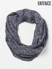 FatFace Navy Leaf Print Multi Use Snood (AC3591) | $29