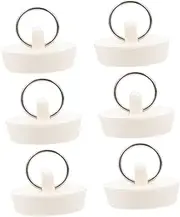 Bathtub Kitchen Sink Plugs 6pcs Sealing Plugs Ring Anti-Clog Drainage Stoppers Round Sink Plug Set Easy to Use