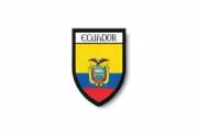 PATCH PATCHES EMBLEM IRON ON GLUE PRINT FLAG world crest ecuador
