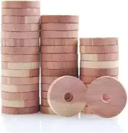 36 Pack, Natural Fresh Cedar Rings for Clothes Storage, Drawers, and Wardrobes.