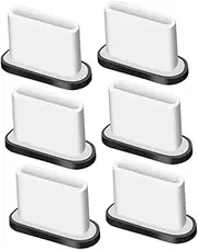 SEWACC 6Pcs Type C Dust Plugs Charging Port Protectors Easy Install Stopper for USB C Devices Prevent Dust Water Stains Compatible with Phones Tablets Laptops
