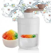 Portable Shaved Ice Maker-Hand Crank Operated Shaved Ice Machine with Ice Cube T