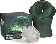 Ultimate D10 Dice Shaped Jumbo Ice Cube Mold for DND/TTRPG Fans - Large Silicone, Easy Fill & Release for Whiskey, Cocktails, Juice - Perfect Gamer Gift & Fantasy D&D Essential