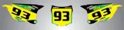 2014 KX 85 Custom number Plates Thunder Style Stickers / Graphics