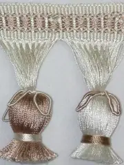 4.5 Yards - Aristocrat Tassel Fringe Trim Ivory White Tan - last one