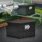 Black Aluminum Truck Pickup Bed Trailer Tongue Lock Tool Box Storage 26"x12"x11"