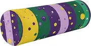 GuoChe Yoga Meditation Bolster Pillow Mardi Gras Carnival Purple Gold Green Neck Roll Pillow Cover 5.5" x 17" Soft Round Pillow Cylinder Pillow Long Neck Support Pillows for Sleeping