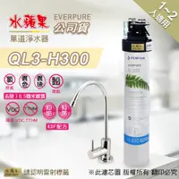 在飛比找PChome24h購物優惠-【水蘋果公司貨】EVERPURE QL3-H300 單道淨水