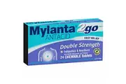MYLANTA 2GO DOUBLE STRENGTH CHEWABLE ANTACID TABLETS HEARTBURN RELIEF 24 PACK