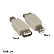 Kentek USB 2.0 Type A Female to B Male Adapter for Printer Scanner PC Notebook