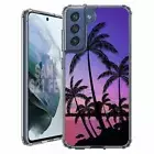 For Samsung Galaxy S20 S21 S23 S24 FE 5g TPU Case+Glass(Sunset by Sea)