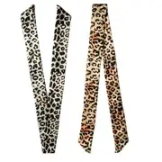 2/6/10Pack Scarf Bags for Women Handbag Scarfs Band 2pcs Leopard Print Scarf
