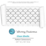 Groovy Patterns Longarm Quilting Pantograph - Clam Shells Design