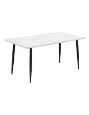 [Levede] Marble Texture Steel Leg Dining Table 150cm in White